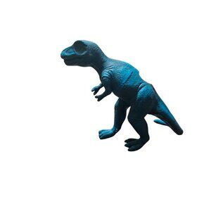 Blue Dinosaur Figurine With Open Back - T-Rex Style Toy Display Piece